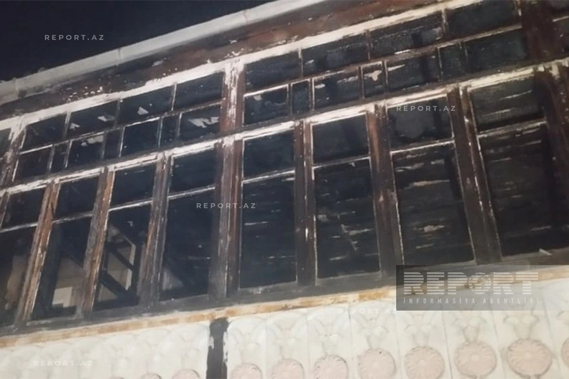 Şamaxıda ikimərtəbəli ev yanıb - YENİLƏNİB