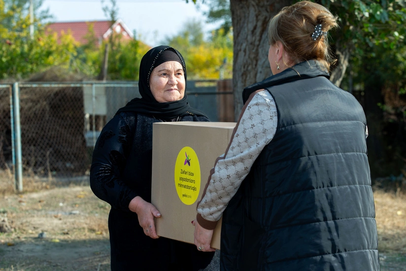 Yelo Bank Xocavənddə yaşayan şəhid ailələrinə Zəfər sovqatı təqdim edib