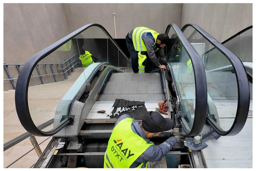 Bakıda yeraltı və yerüstü piyada keçidlərində eskalatorlar təmir edilir