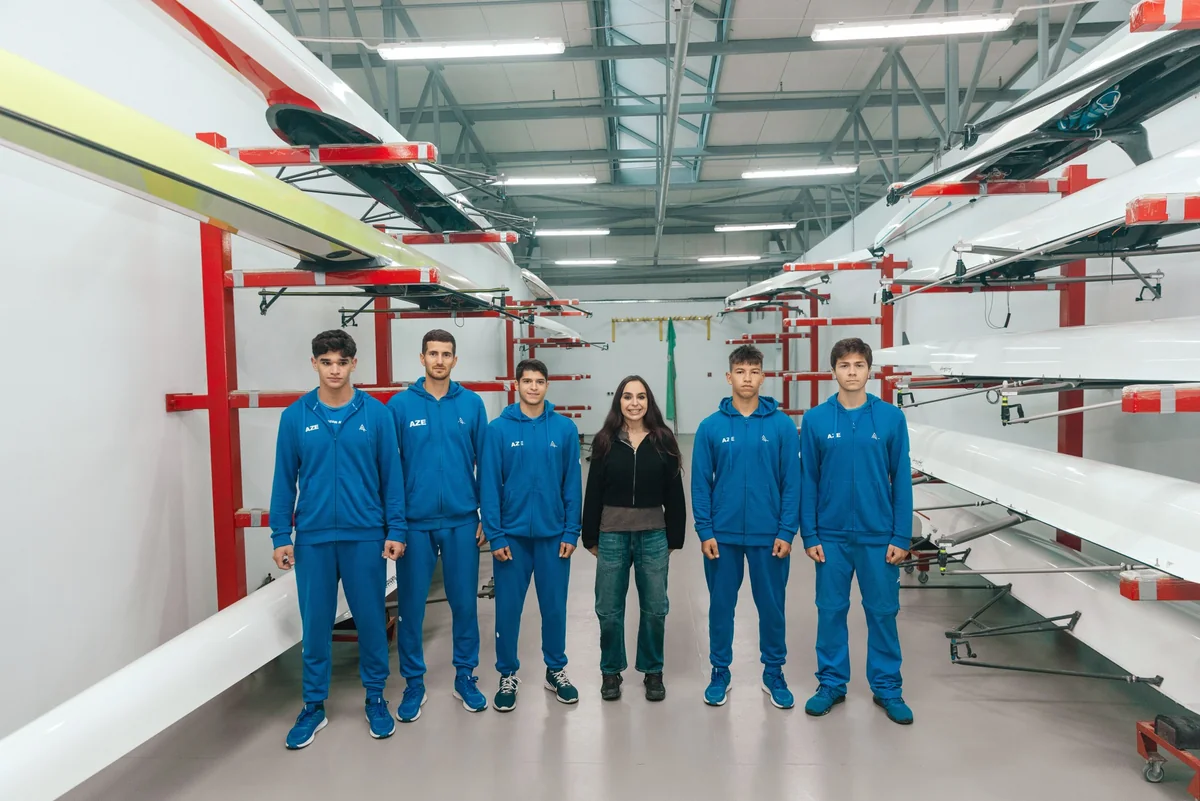 Leyla Aliyeva met with athletes at rowing base in Mingachevir