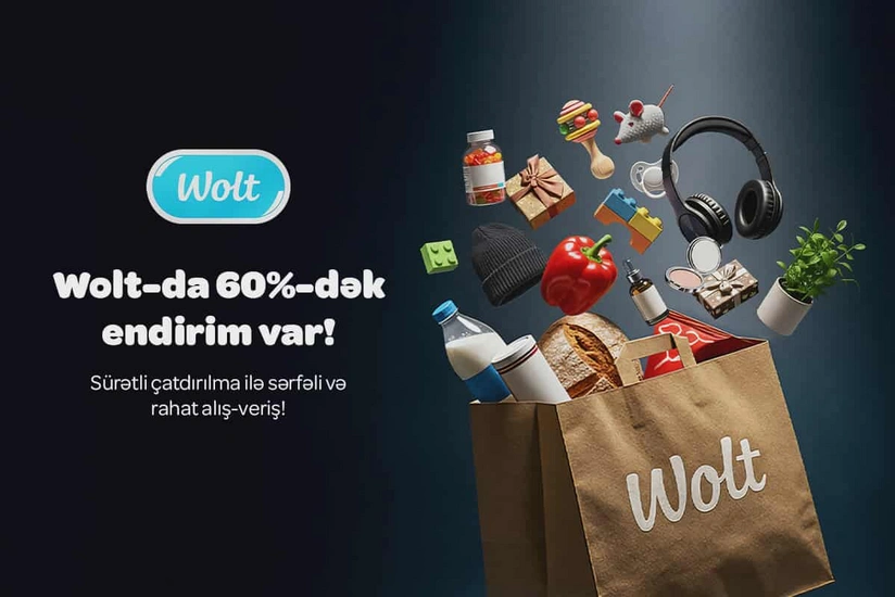 Woltdan 60%-ə qədər Endirimlə Black Fridaydə Daha Sərfəli və Sürətli alış-veriş edin - Sizin üçün Hər Şey Woltda!