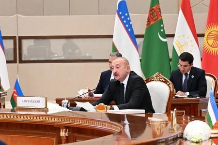 President Ilham Aliyev speaks at 7th Consultative Meeting of Heads of State of Central Asia