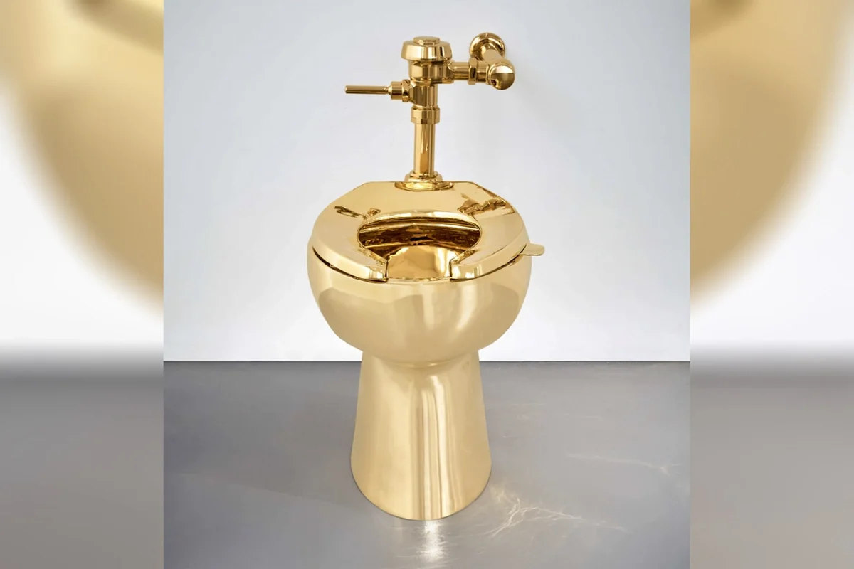 Fully functional 18-karat gold toilet sells for $12M at Sotheby's auction