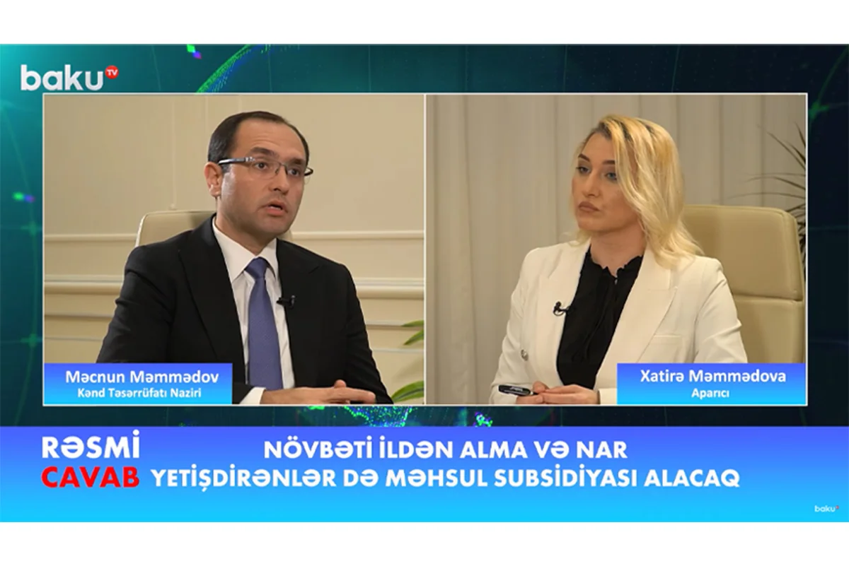 Nazir: Alma və nar fermerləri üçün yeni subsidiyalar logistika xərclərini tam qarşılayacaq