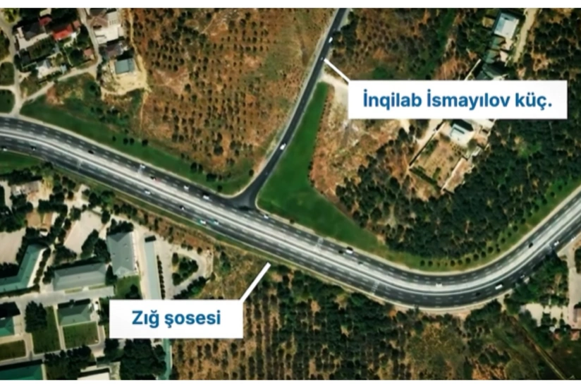 Zığ şosesindən İnqilab İsmayılov küçəsinə birbaşa keçid təşkil edilir