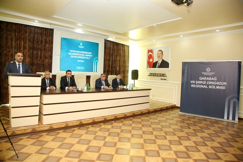 Ağcabədidə Vətən müharibəsindəki qələbədə milli-mənəvi dəyərlərin rolu mövzusunda konfrans keçirilib