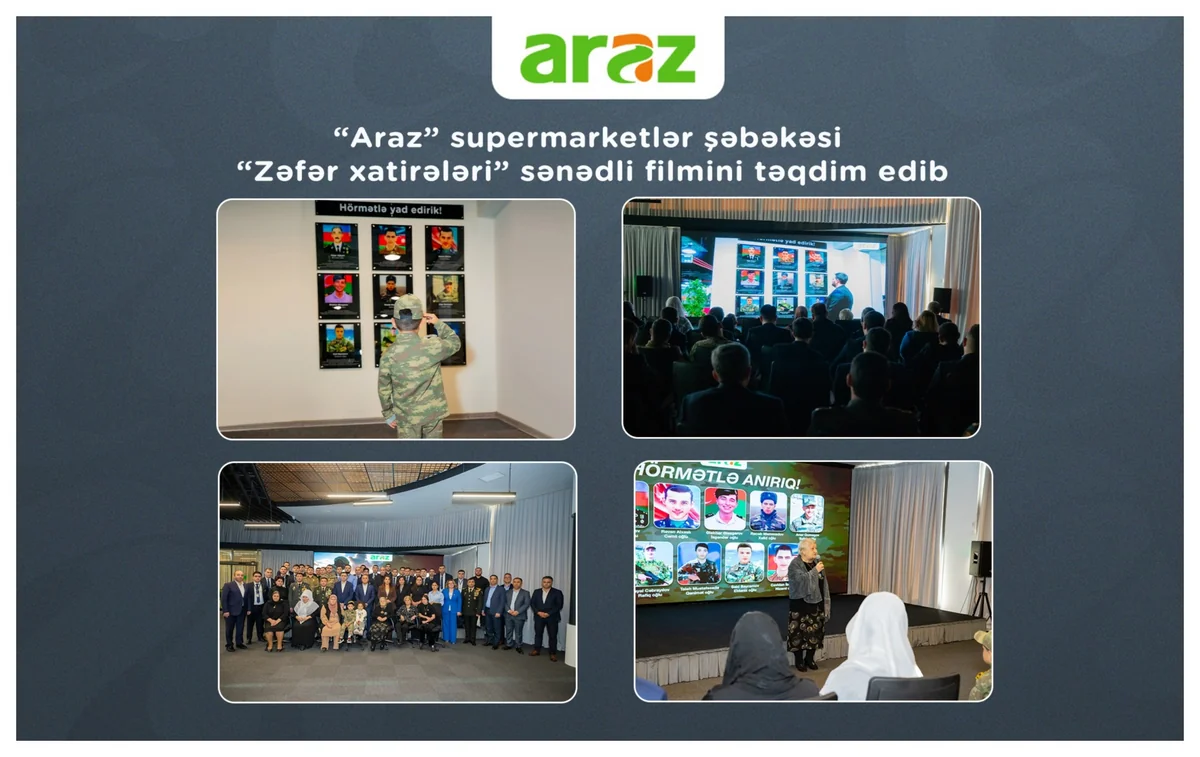 Araz supermarketlər şəbəkəsi Zəfər xatirələri sənədli filmini təqdim edib