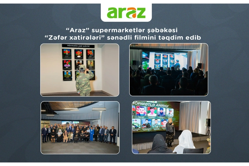 Araz supermarketlər şəbəkəsi Zəfər xatirələri sənədli filmini təqdim edib