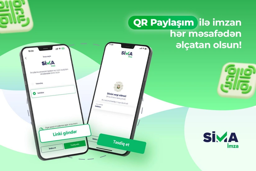 SİMA İmzanın yeni QR paylaşım funksiyası istifadəyə verilib