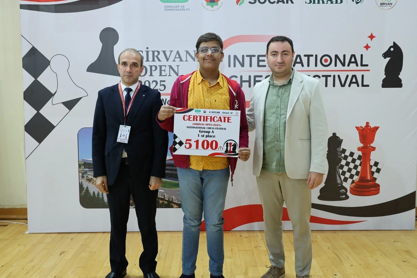Shirvan Open 2025 beynəlxalq şahmat festivalının qalibləri müəyyənləşib
