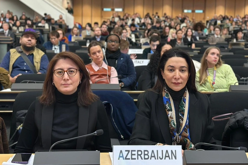 Səbinə Əliyeva BMT Forumunda azad edilmiş ərazilərdəki mina problemindən danışıb