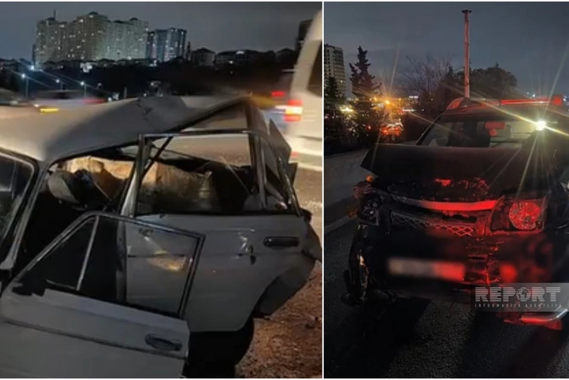 Bakı-Sumqayıt yolunda zəncirvari qəza olub, xəsarət alan var