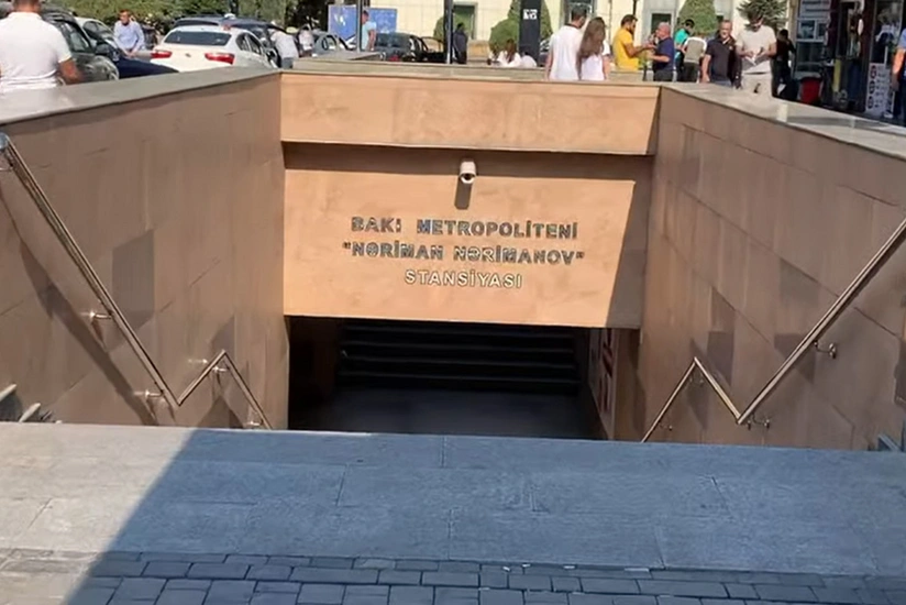 Nərimanov metrostansiyasının çıxışındakı divar üzlüklərinin bərpası işləri tamamlanıb