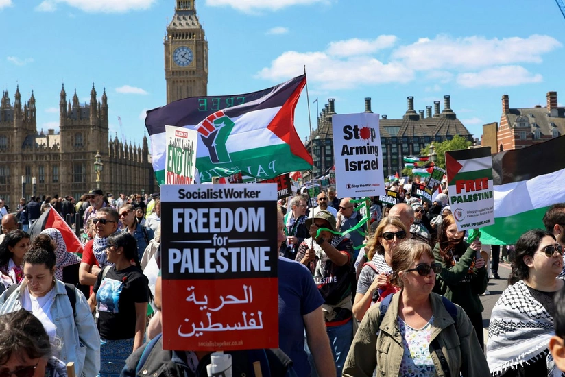 В Лондоне проходит масштабная демонстрация в поддержку Палестины
