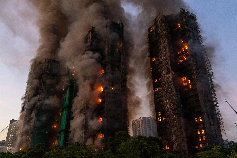 SCMP: Более 90 домашних питомцев спасли в Гонконге на месте мощного пожара