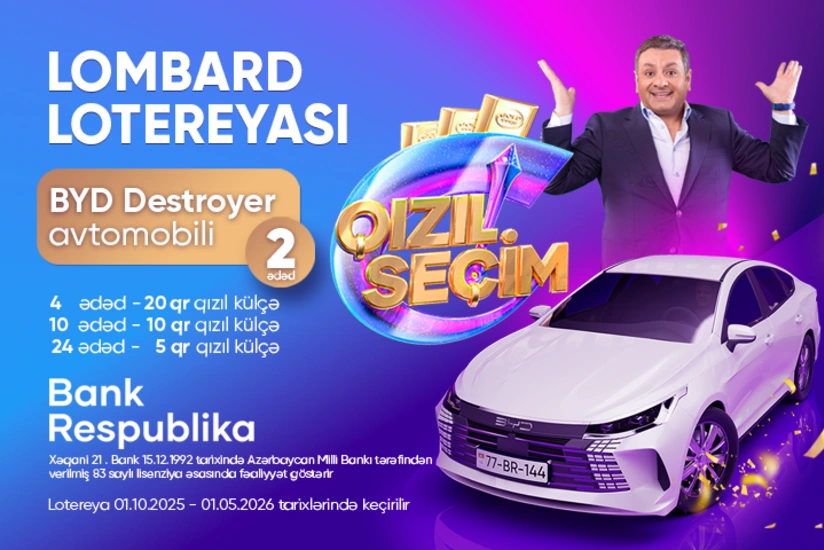 Bank Respublikanın Qızıl Seçim lotereyasının ilk tirajına 1 ay qalıb