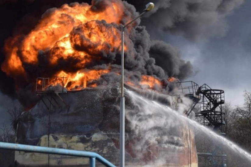 В Тамбовской области РФ после атаки БПЛА возник пожар на нефтебазе
