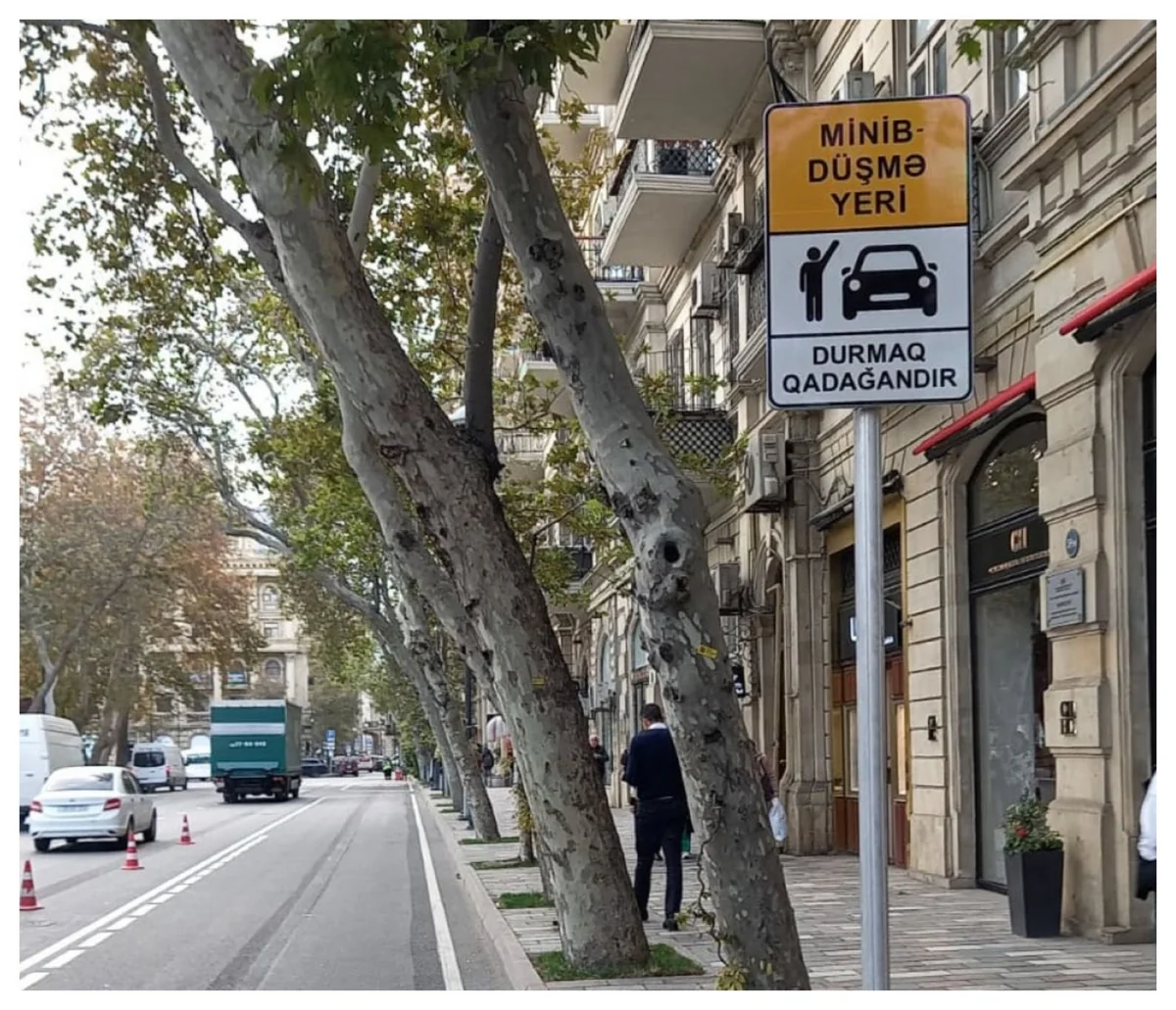 Bakının Zərifə Əliyeva küçəsində minib-düşmə yeri yaradılıb