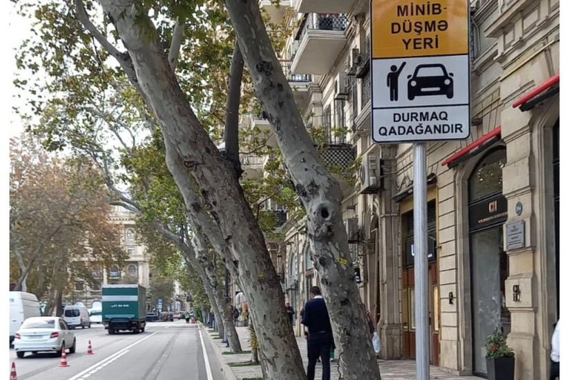 Bakının Zərifə Əliyeva küçəsində minib-düşmə yeri yaradılıb