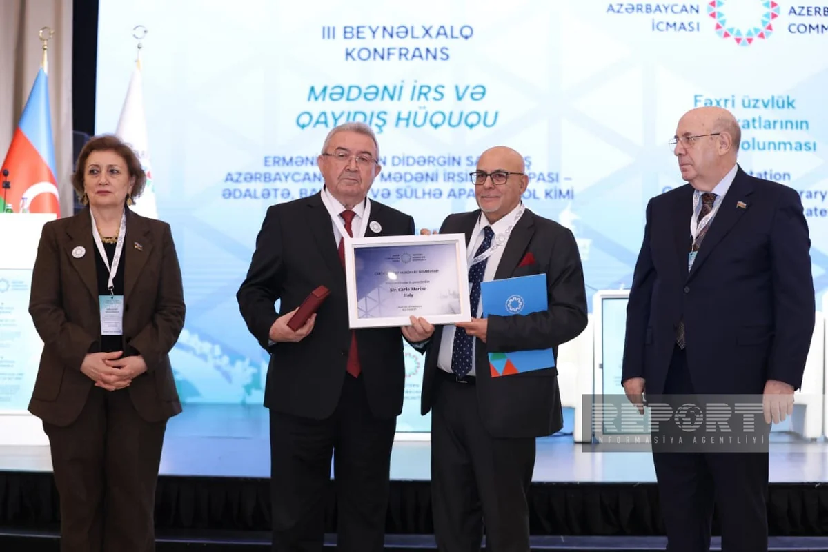 Western Azerbaijan Community awards honorary membership to delegates from 6 countries