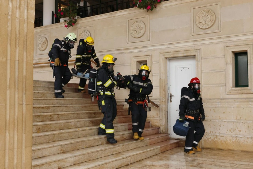İçərişəhərdə simulyasiyalı təxliyə təlimi keçirilib