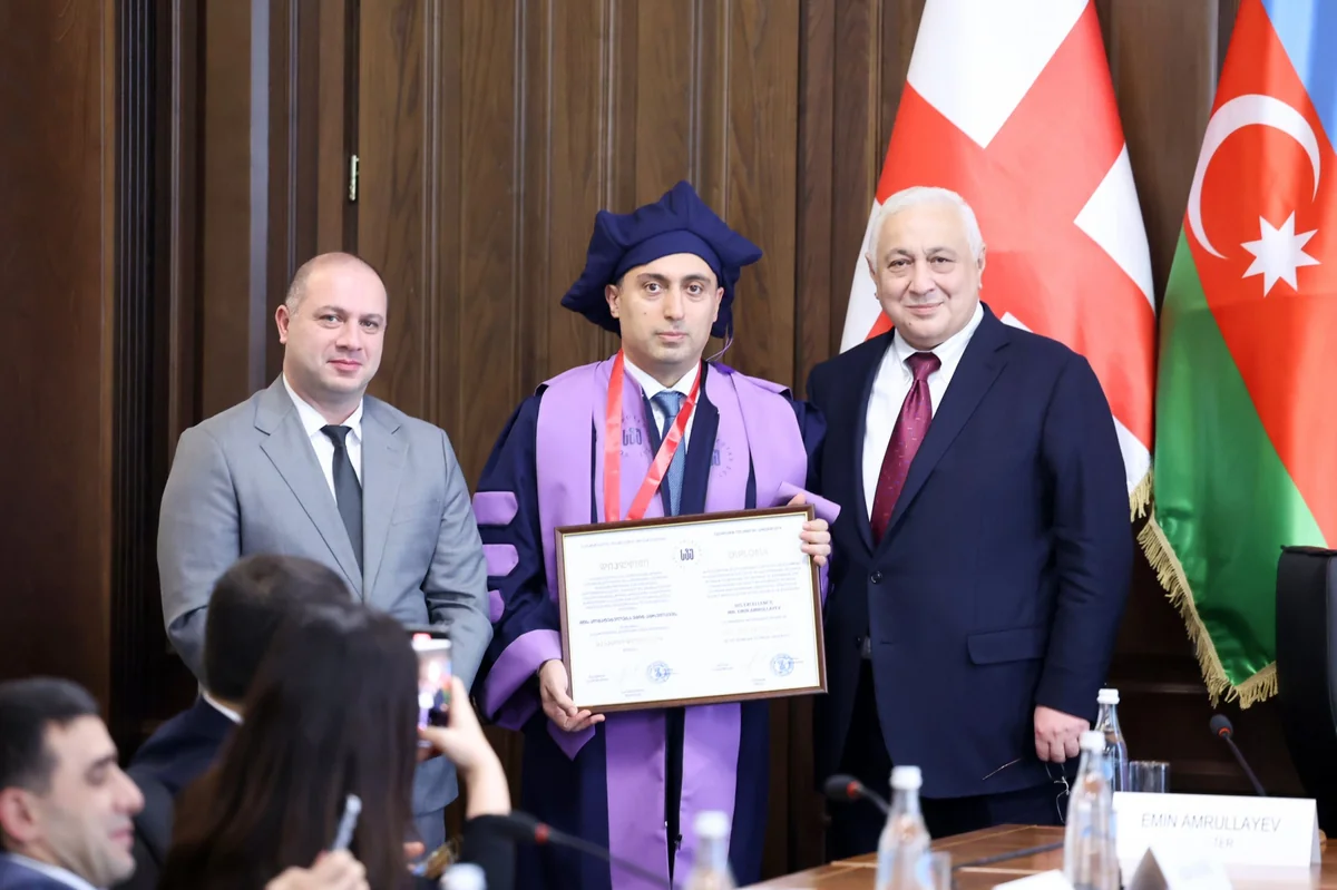 Emin Əmrullayev Gürcüstan Texniki Universitetinin Fəxri doktoru adı ilə təltif olunub