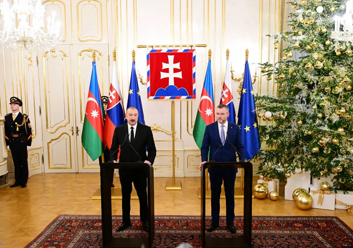 Presidents of Azerbaijan and Slovakia deliver press statements