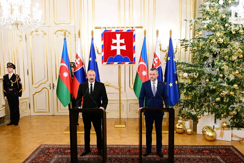 Президенты Азербайджана и Словакии выступили с заявлениями для прессы - ОБНОВЛЕНО