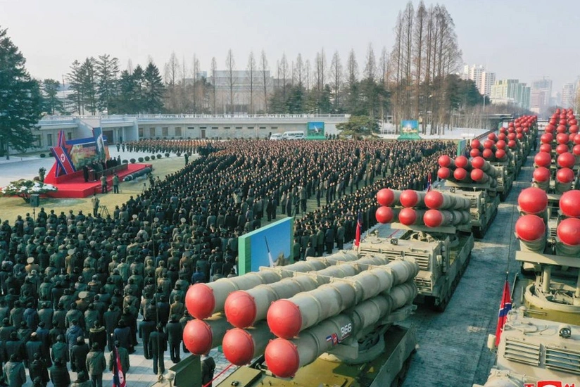 North Korea fires artillery rockets in presumed military training