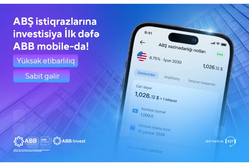 ABB mobile tətbiqində ABŞ istiqrazlarına investisiya imkanı!