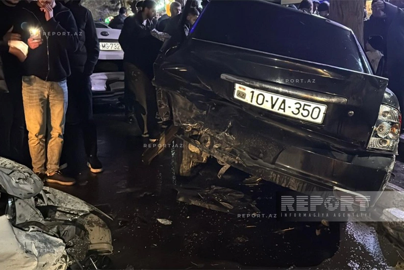 Sumqayıtda səkkiz maşın toqquşub