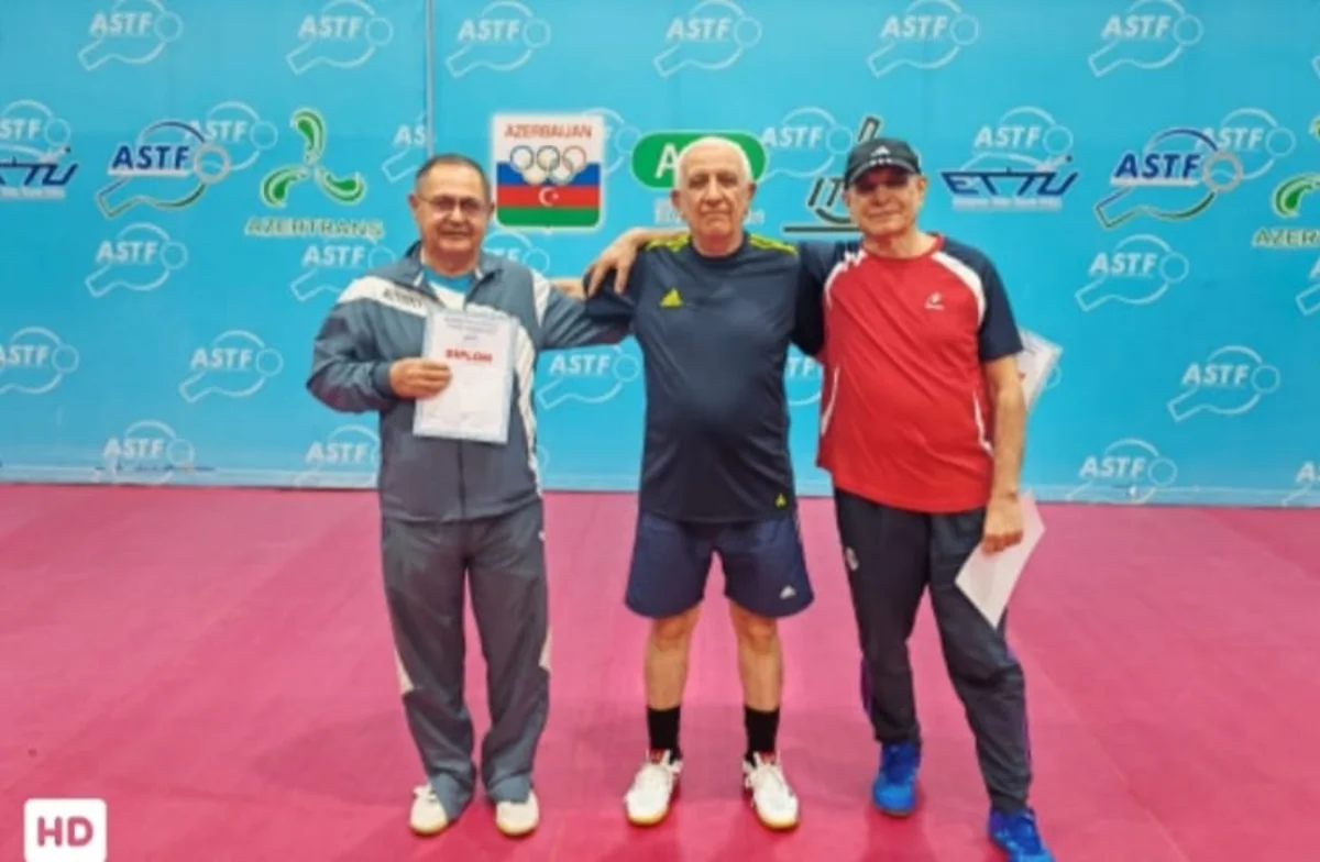 Bakıda keçirilən veteran stolüstü tennisçilər arasında turnirin qalibləri müəyyənləşib