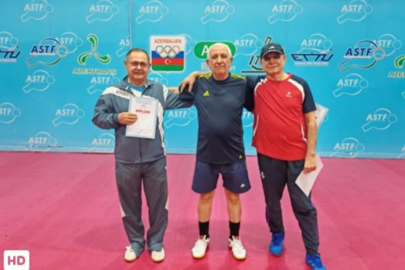 Bakıda keçirilən veteran stolüstü tennisçilər arasında turnirin qalibləri müəyyənləşib