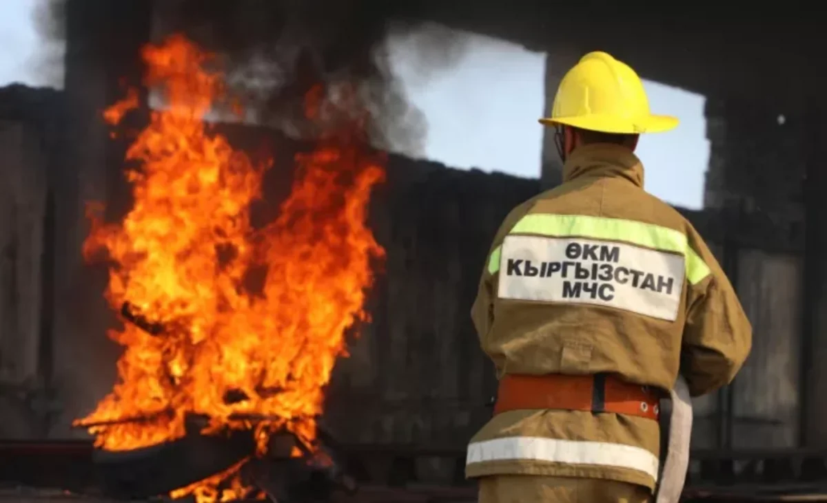 Bişkekdə bazarda yanğın baş verib