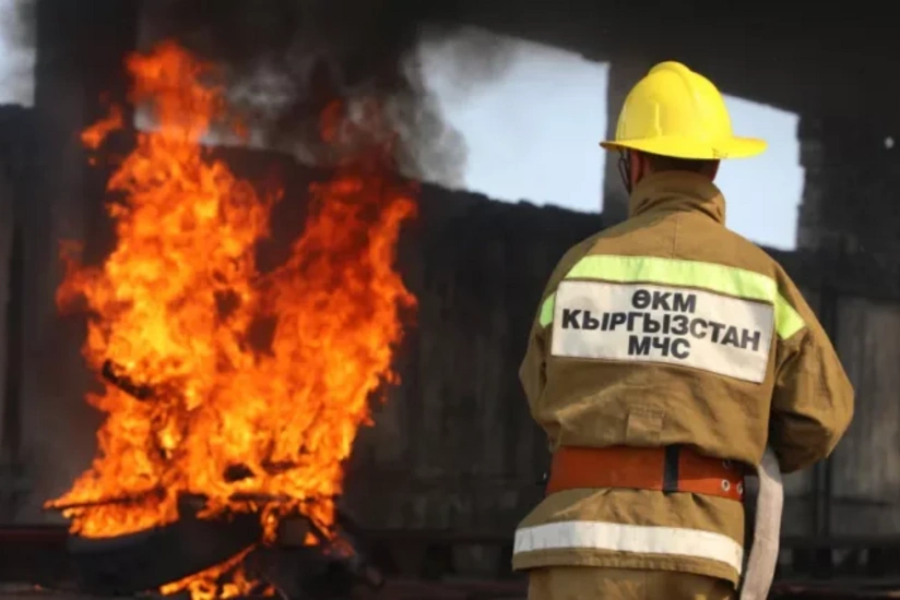 Bişkekdə bazarda yanğın baş verib