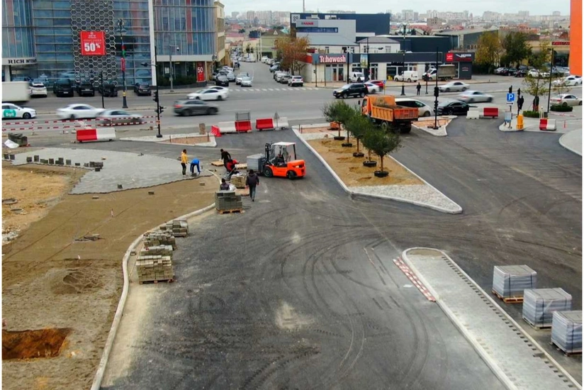 Реконструкция улицы Сулеймана Везирова в Баку близится к завершению