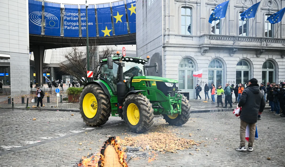 Фермеры провели  в Брюсселе протесты против соглашения ЕС-Меркосур