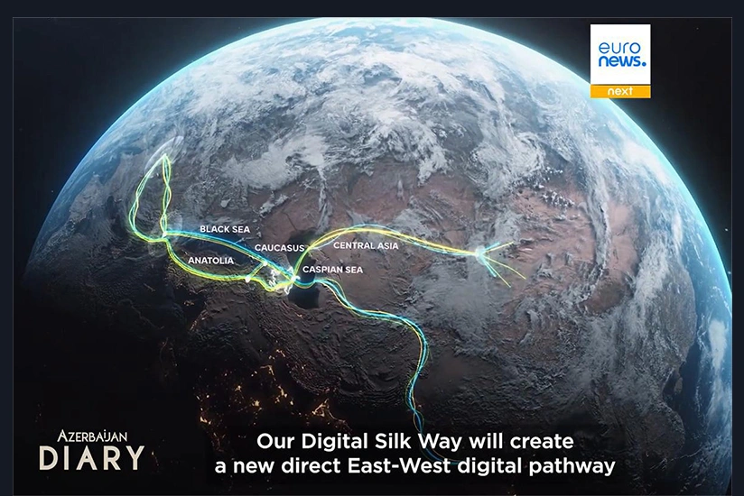 Euronews airs special program on Trans-Caspian Fiber-Optic Cable Line - VİDEO