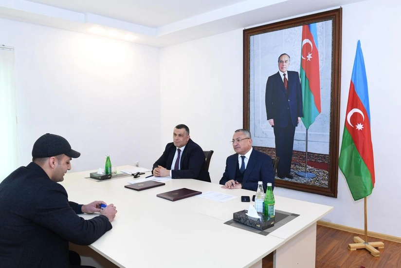 Qaçqınkomun sədri İmişlidə vətəndaşları qəbul edib