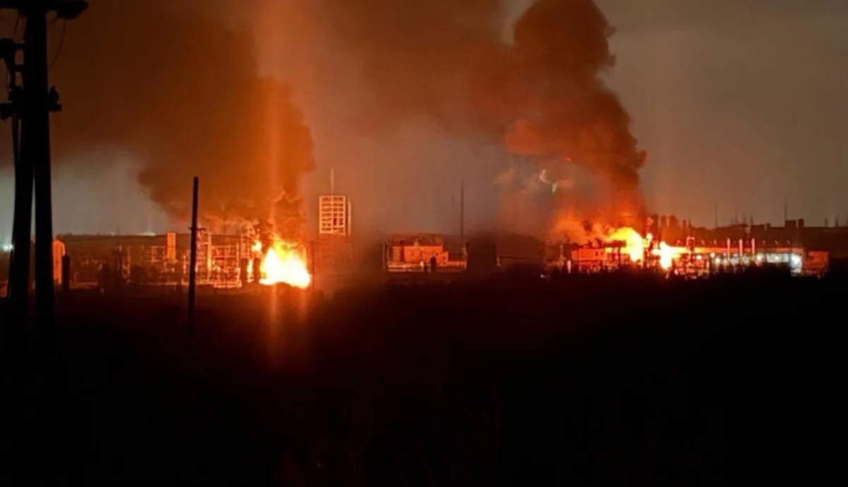 Ukrainian forces hit missile fuel facility in Russia and drone base in Crimea