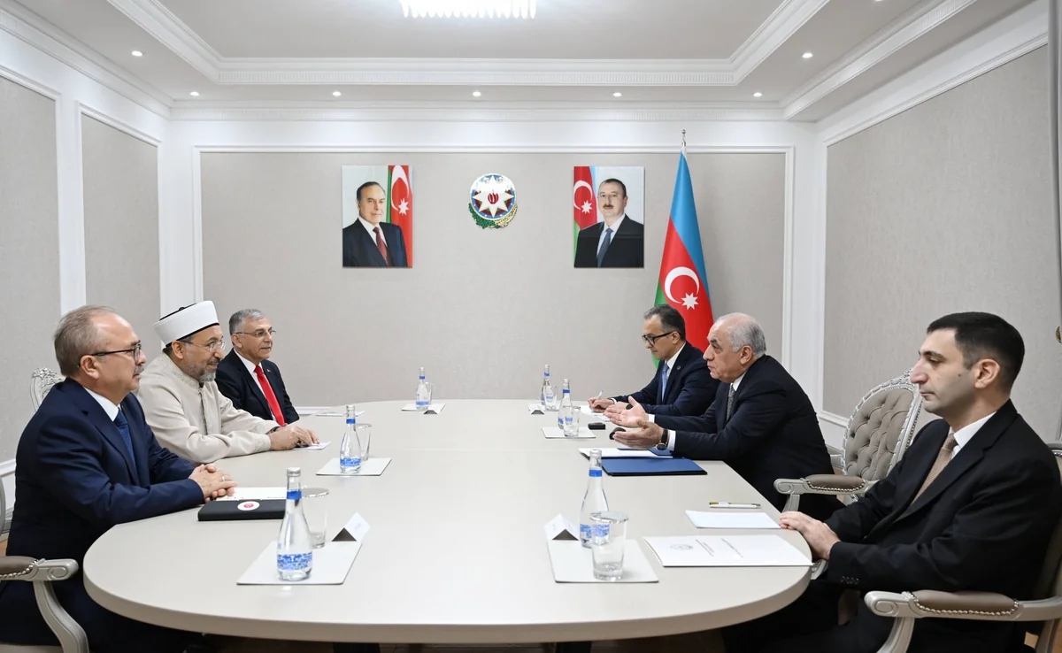 Əli Əsədov Türkiyə Diyanət İşləri İdarəsinin sədri ilə görüşüb