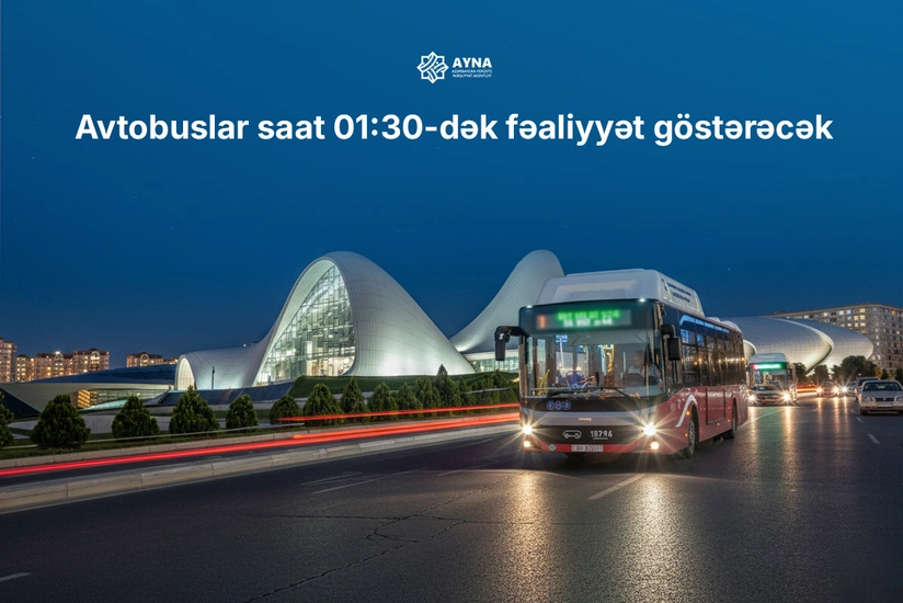 Bakıda avtobuslar yanvarın 1-də saat 01:30-dək fəaliyyət göstərəcək