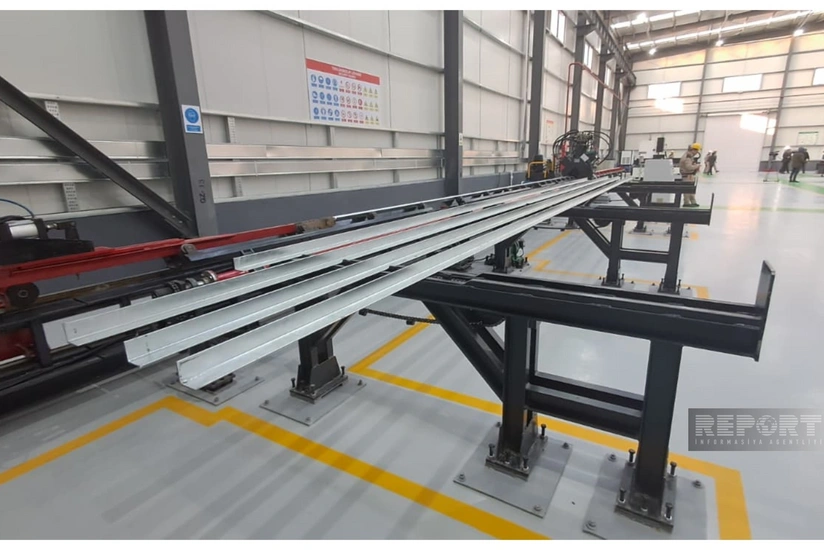 Мощность предприятия по производству металлических опор ЛЭП в Агдаме составляет 7,2 тыс. тонн