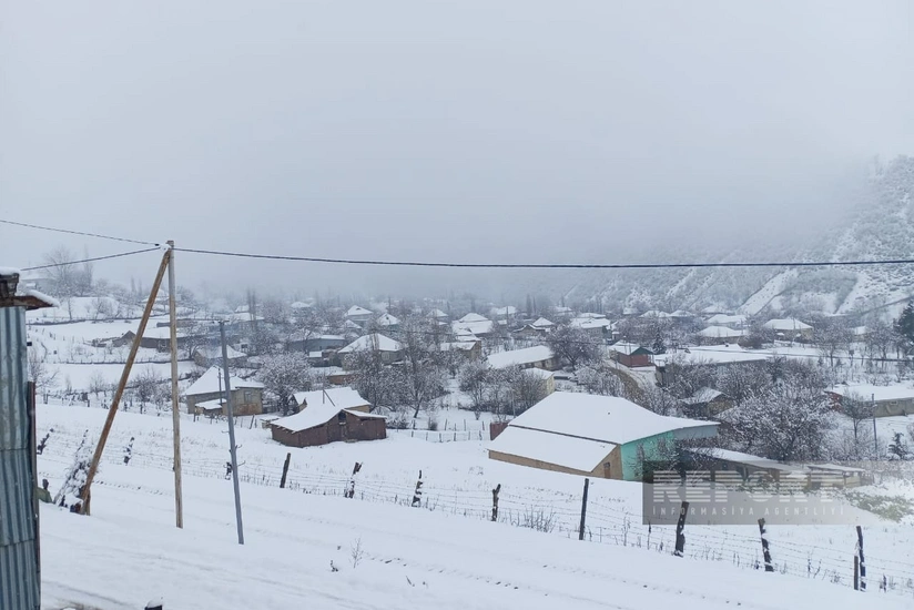 В горных селах Джалилабадского района выпал первый снег