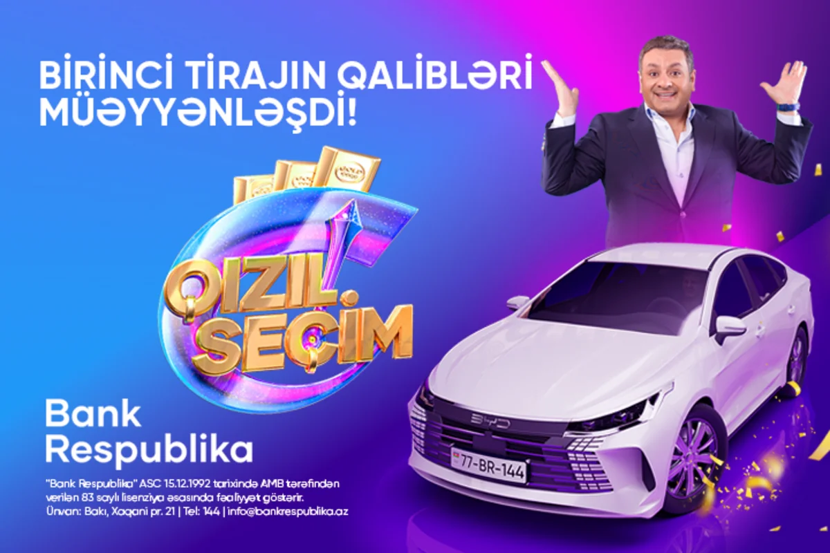 Bank Respublika Qızıl Seçim lotereyasının ilk tirajının qaliblərini elan etdi!