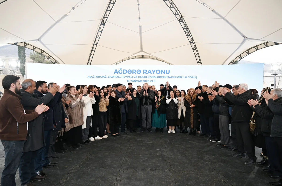 İlham Əliyev Ağdərənin Aşağı Oratağ kəndində Aşağı Oratağ, Çıldıran, Heyvalı və Çapar kəndlərinin sakinləri ilə görüşüb - YENİLƏNİB