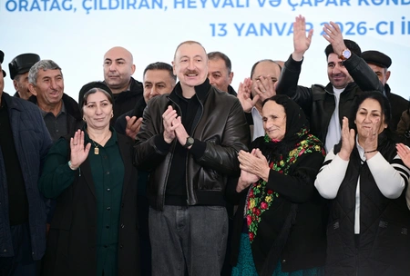 Ilham Aliyev shares post about his meeting with residents of Aghdara