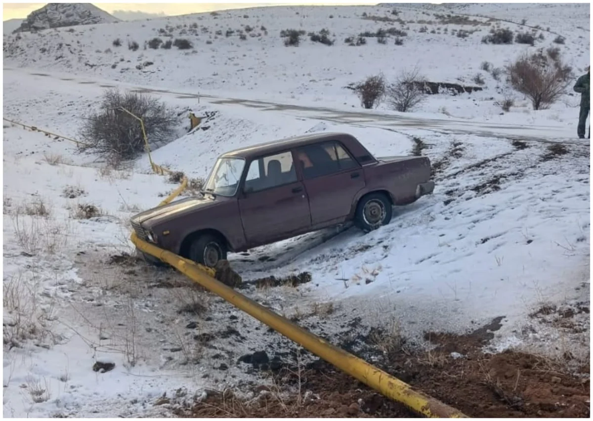Culfada avtomobil qaz xəttinə çırpılıb, beş kənd qazsız qalıb