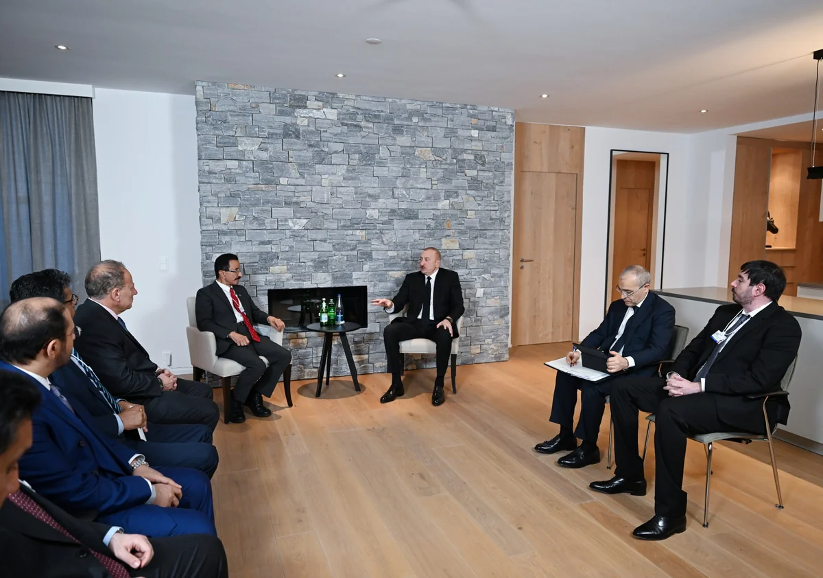 President Ilham Aliyev meets Group Chairman and CEO of DP World in Davos