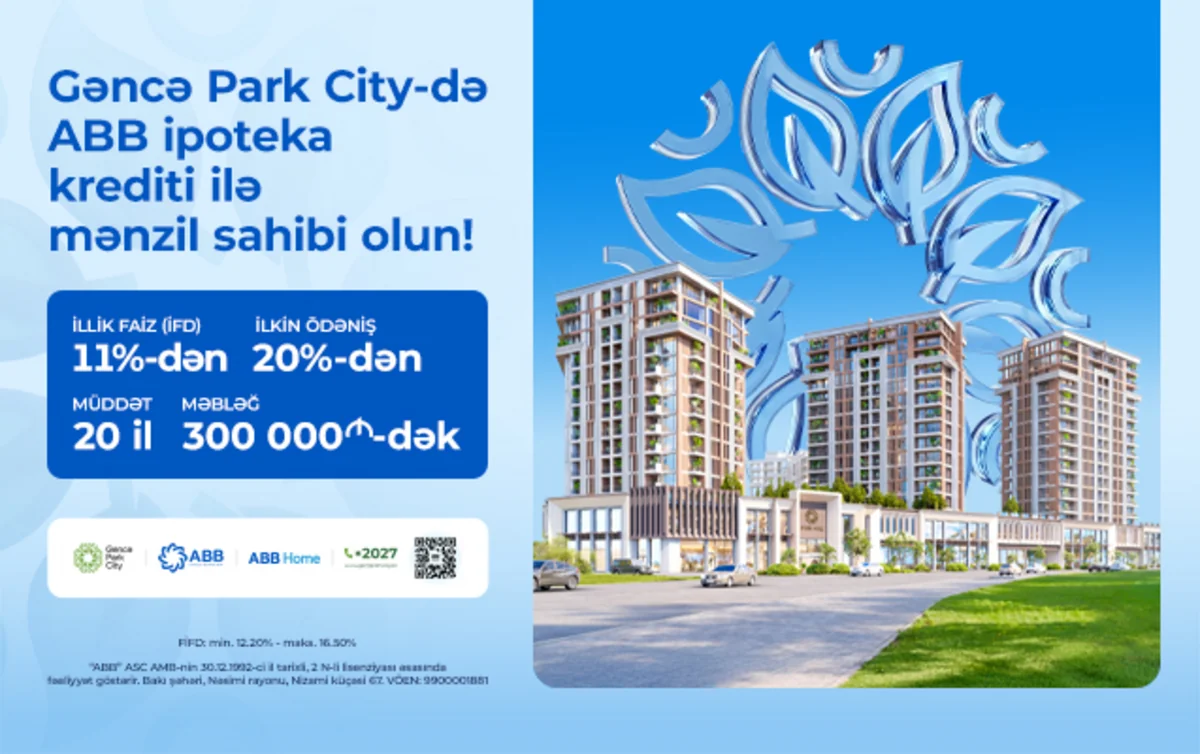 ABB-nin ipoteka krediti ilə Gəncə Park City-də mənzil sahibi olun!